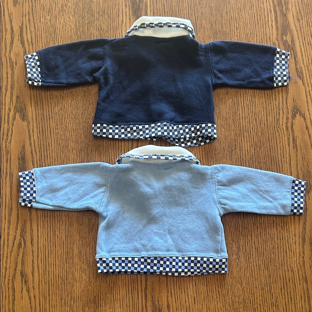 Vintage Baby Boy Solider Jacket Set - Navy & Light Blue - Picture 2 of 3